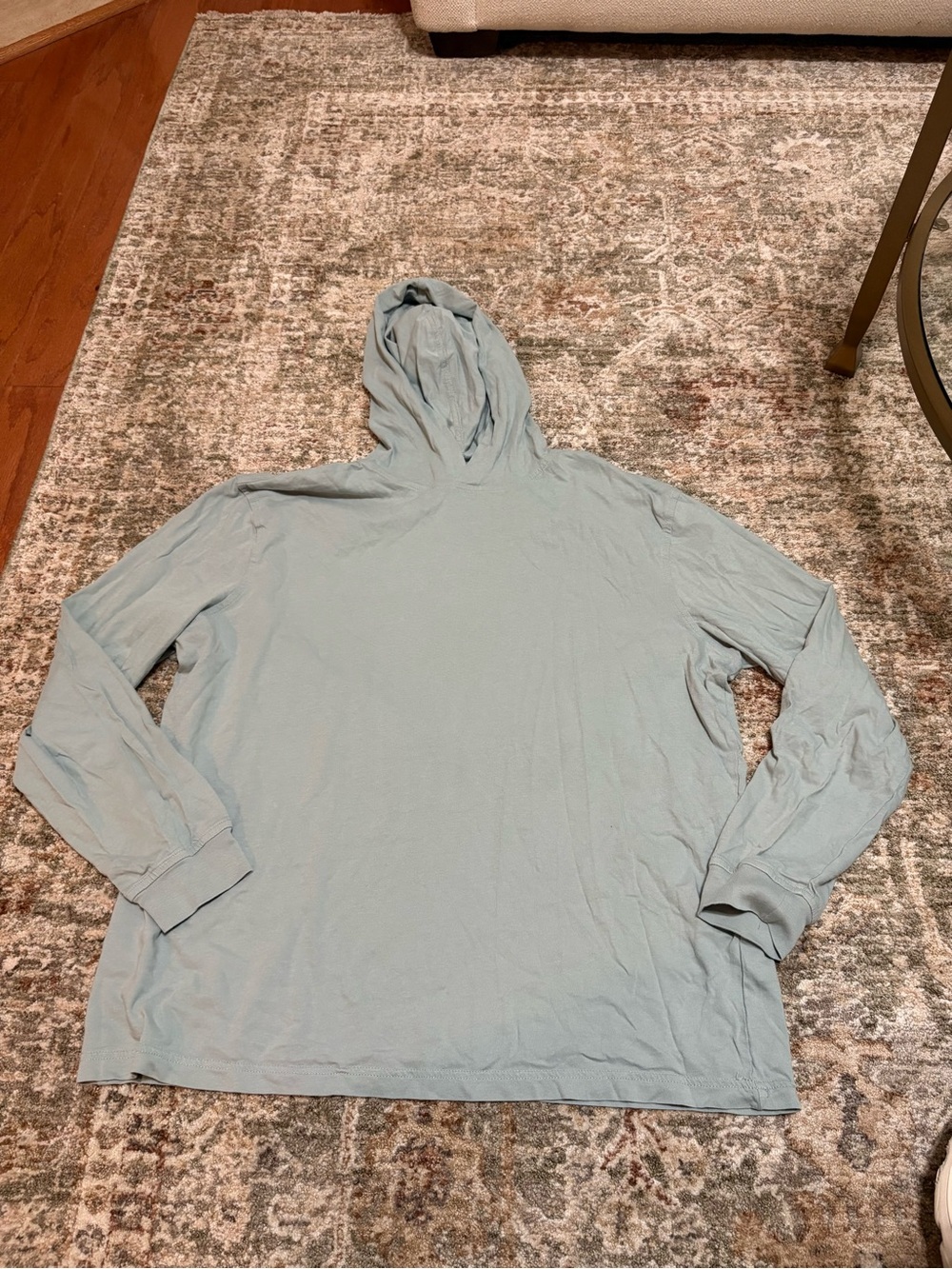 J. Crew Men's Lightweight Hooded Sweater - Light Blue